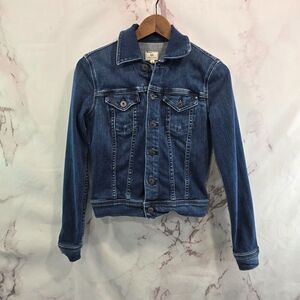 AG Adriano Goldschmied Jacket Womens XS Jean Denim Robyn Pinnacle Medium Cropped